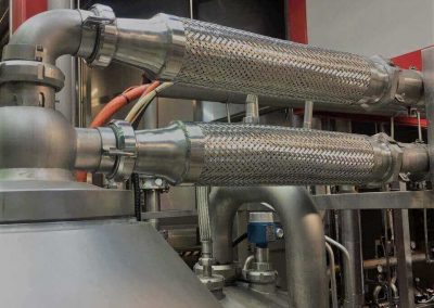 Stainless convoluted hose assemblies , for brewery